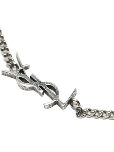 Saint Laurent logo-detail bracelet - Silver - zdjęcie produktu nr 2