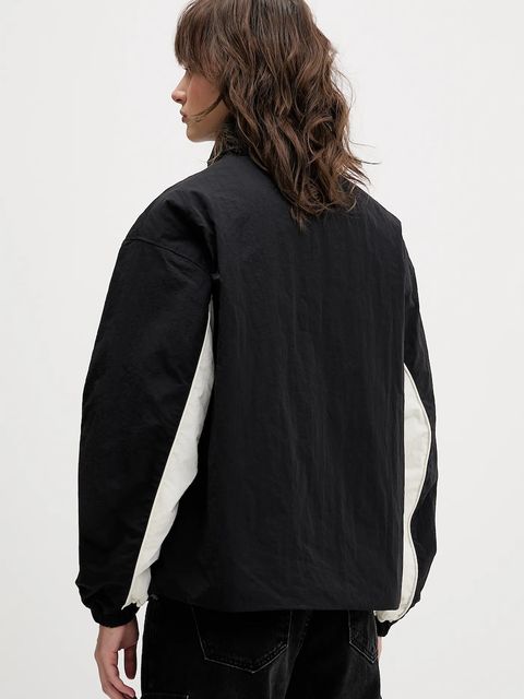 Guess Jeans kurtka kolor czarny przejściowa oversize W5BL11 WGYL2