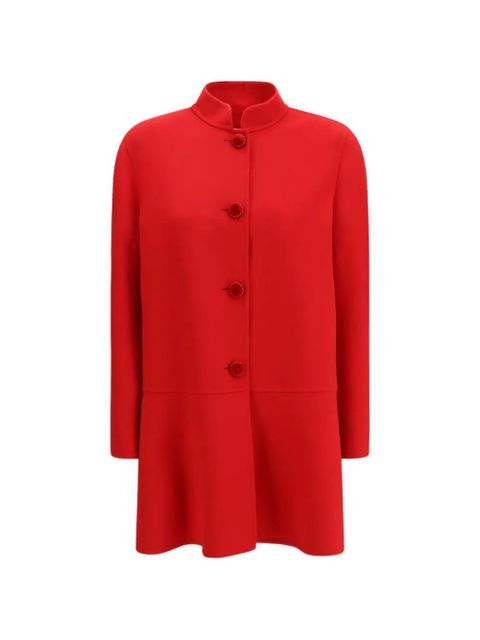 Valentino Garavani button solid coat - Red - zdjęcie produktu nr 1
