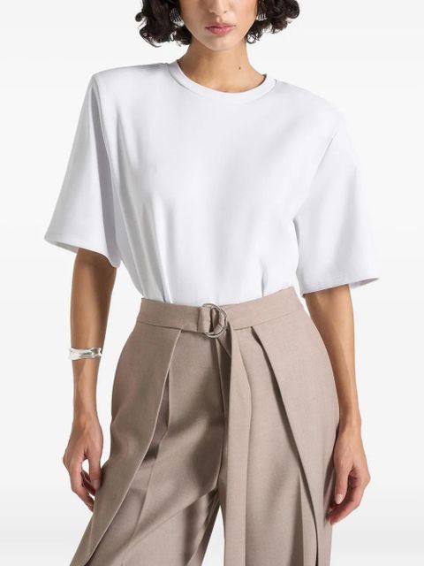 Manière De Voir Mia wide-shoulder bodysuit T-Shirt - White - zdjęcie produktu nr 1