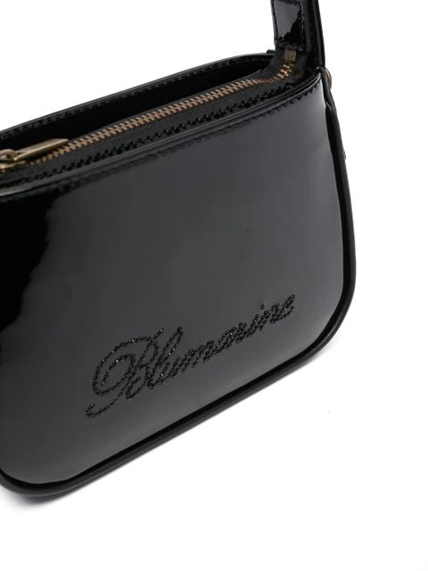 Blumarine logo-detail leather mini bag - Black