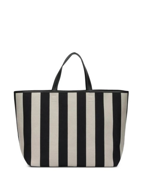 AMI Paris striped-pattern tote bag - Black
