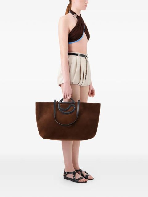 Coperni pleated wool shorts - Brown