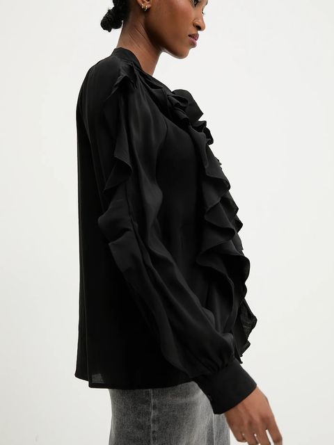 Answear.LAB bluzka damska kolor czarny gładka