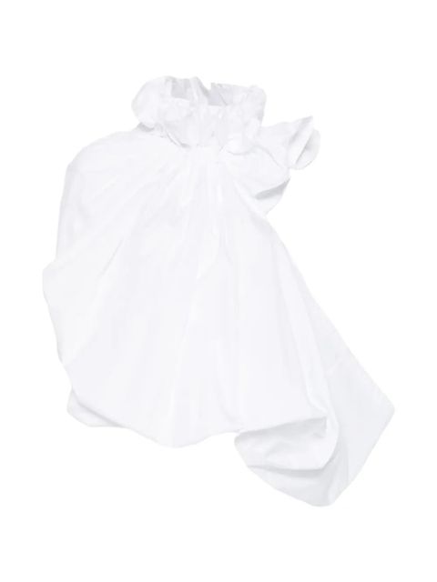 Comme Des Garçons asymmetric sleeve top - White - zdjęcie produktu nr 1