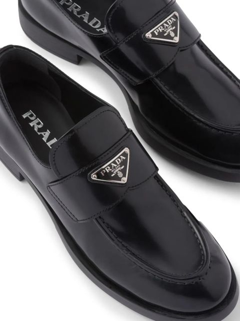 Prada Chocolate leather loafers - Black