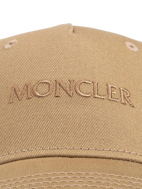 Moncler logo-embroidered cap - Neutrals