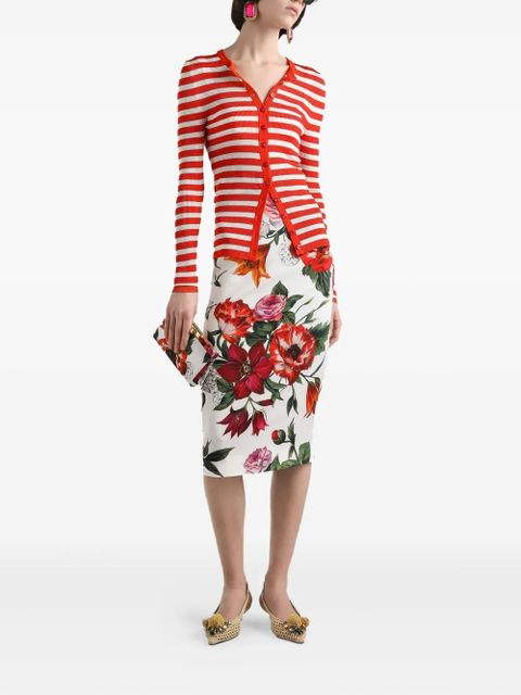 Dolce & Gabbana striped cardigan - Red - zdjęcie produktu nr 2