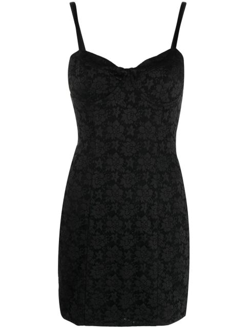 ROTATE BIRGER CHRISTENSEN floral jacquard minidress - Black - zdjęcie produktu nr 1