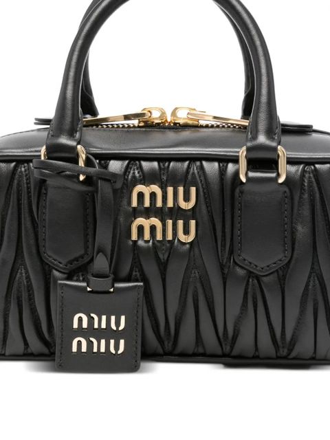 Miu Miu Arcadie logo-plaque tote bag - Black