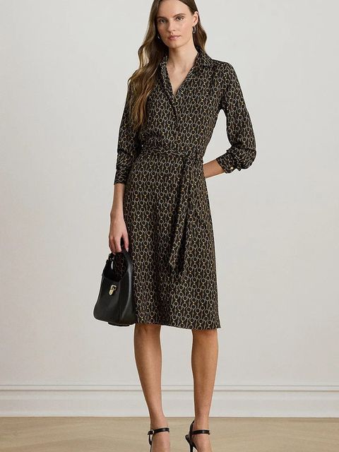 Lauren Ralph Lauren sukienka kolor czarny midi rozkloszowana 200979912 - zdjęcie produktu nr 1