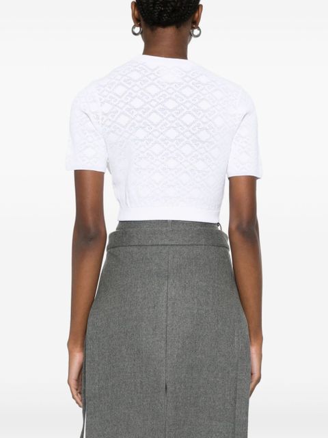 Givenchy monogram 72-jacquard cropped T-shirt - White