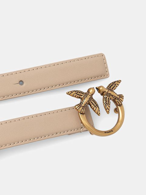 Pinko pasek skórzany damski kolor beżowy 100143 A0F1