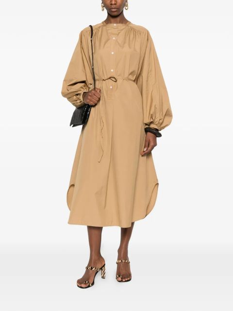 LouLou de Saison belted button-fastening midi dress - Neutrals - zdjęcie produktu nr 2