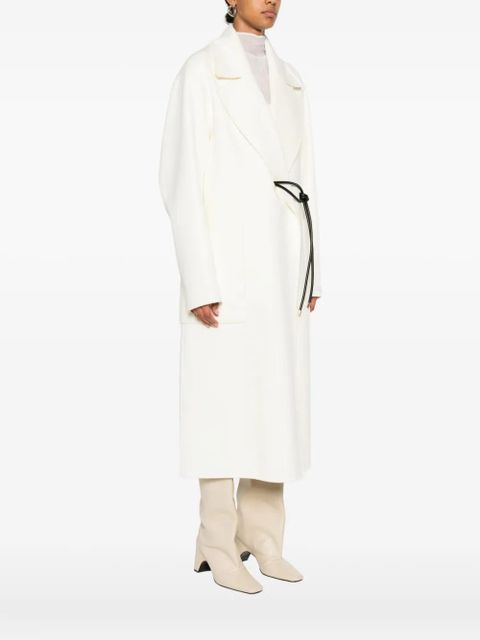 Sportmax knotted-tie fastening coat - Neutrals