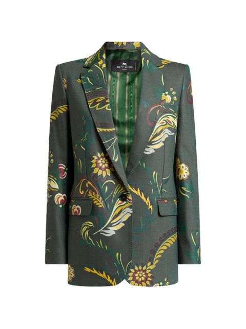 ETRO floral-pattern blazer - Green - zdjęcie produktu nr 1