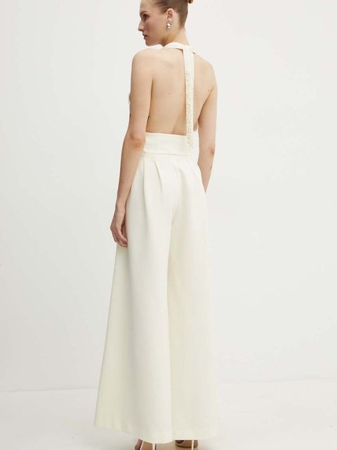 Custommade kombinezon Pianora damski kolor beżowy