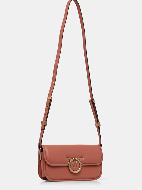 Pinko torebka skórzana Horizontal kolor różowy 105083 A26L