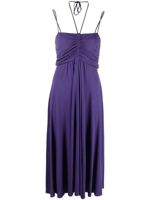 Isabel Marant Jenila halterneck midi dress - Purple