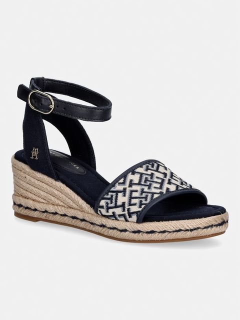 Tommy Hilfiger sandały na koturnie TH MID ESPAD WEDGE JACQUARD - zdjęcie produktu nr 1