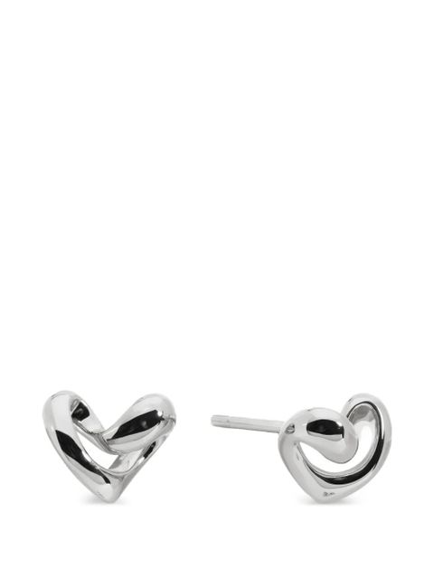 Monica Vinader small Infinity Heart stud earrings - Silver - zdjęcie produktu nr 1