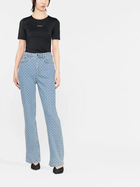 Versace logo-print round-neck T-shirt - Black - zdjęcie produktu nr 2