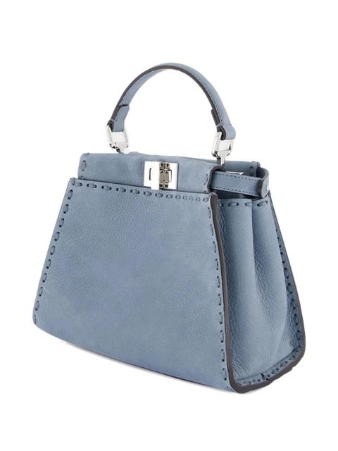 FENDI mini Selleria Peekaboo leather shoulder bag - Blue - zdjęcie produktu nr 2