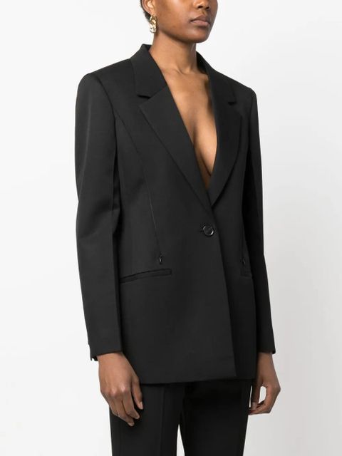 Givenchy single-breasted cape blazer - Black