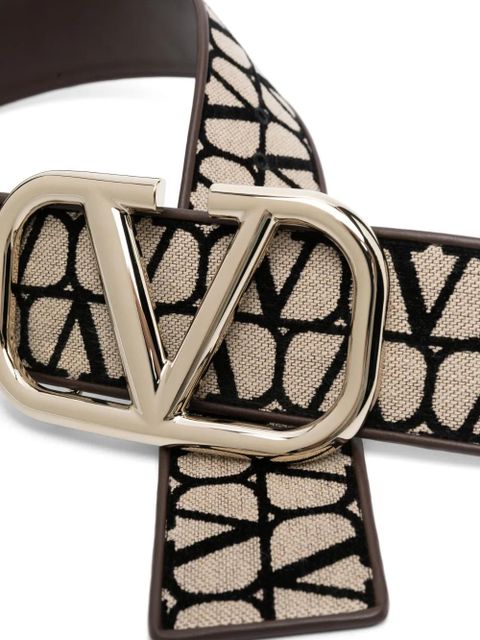 Valentino Garavani Toile Iconographe jacquard belt - Brown - zdjęcie produktu nr 1