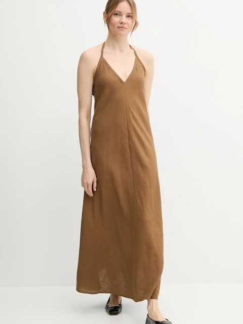 United Colors of Benetton sukienka lniana - zdjęcie produktu nr 1