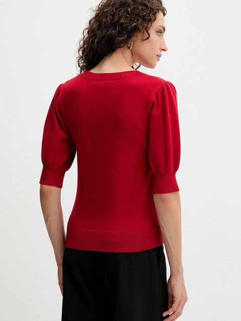 Fracomina sweter damskie kolor czerwony lekki FR25WT7019K55601 - zdjęcie produktu nr 2