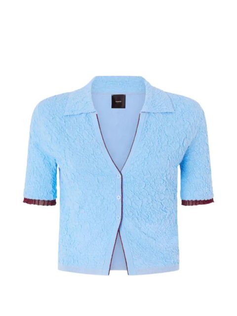 PINKO collared textured shirt - Blue - zdjęcie produktu nr 1