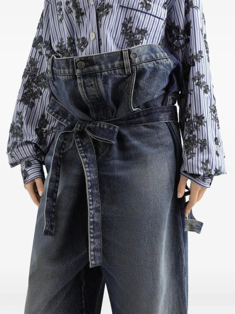 Dolce & Gabbana belted button-fastening jeans - Blue