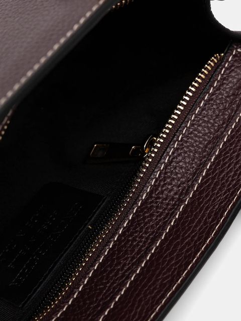 Answear.LAB torebka skórzana kolor bordowy