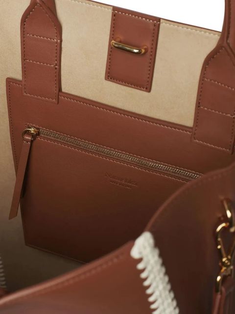 Nanushka The Compass crochet-detail tote bag - Brown - zdjęcie produktu nr 2