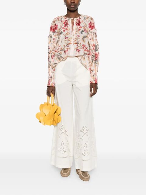 FARM Rio floral-print V-neck blouse - Neutrals - zdjęcie produktu nr 2