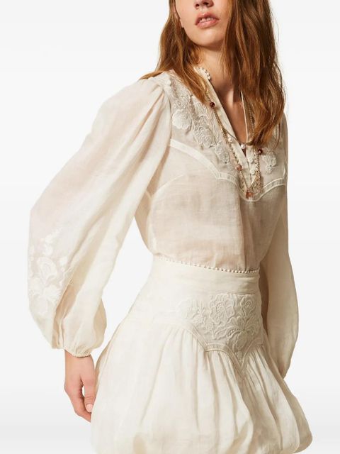 TWINSET embroidered blouse - Neutrals