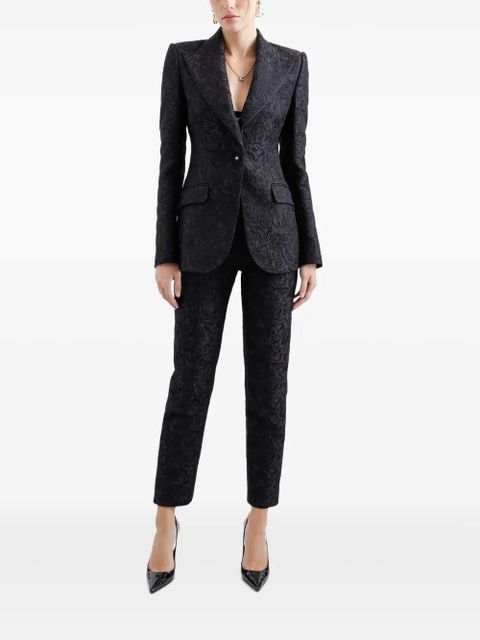 Dolce & Gabbana DNA floral-jacquard single-breasted blazer - Black - zdjęcie produktu nr 2