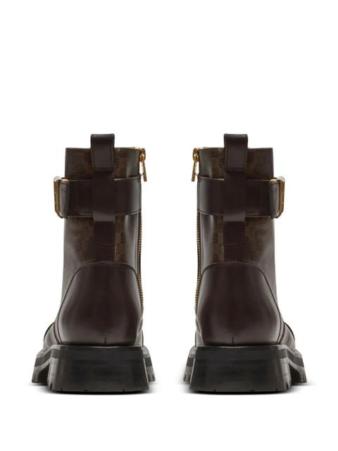 Balmain Romy Ranger monogram ankle boots - Brown