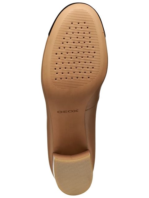 Geox szpilki skórzane D VIRNILISA 65 kolor beżowy na słupku D56YYC 0TU66 C0015