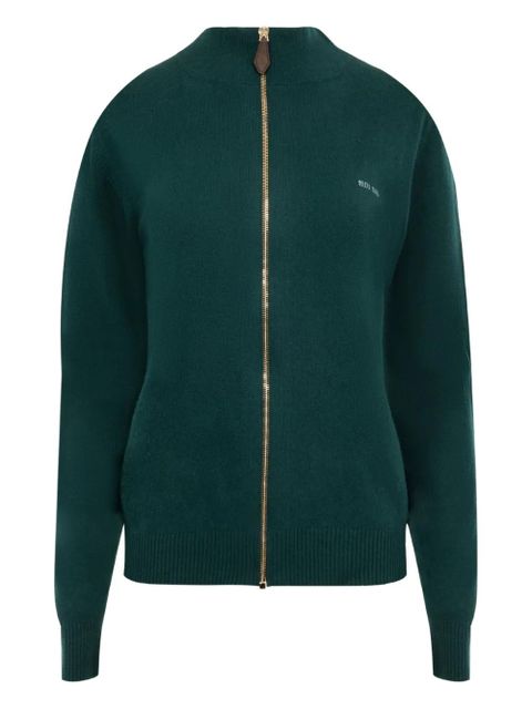 Miu Miu cashmere zip-up cardigan - Green - zdjęcie produktu nr 1
