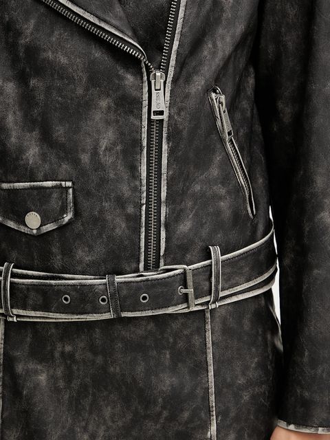 Guess ramoneska CHARLENE kolor czarny przejściowa oversize W5YL04 WHDI0