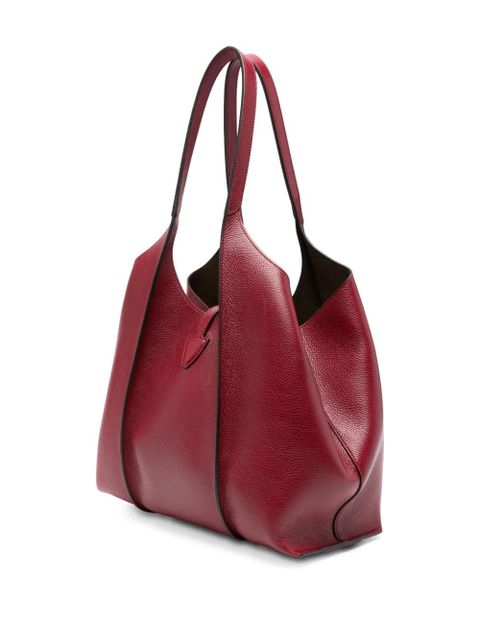 Tod's Timeless T-bar clasp leather tote bag - Red