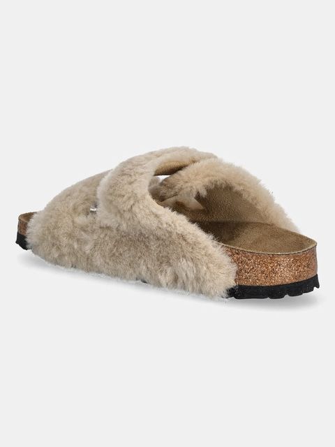 Birkenstock kapcie Arizona Shearling Upper kolor beżowy 1030275