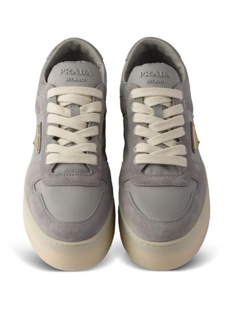 Prada Downtown Bold suede platform sneakers - Grey