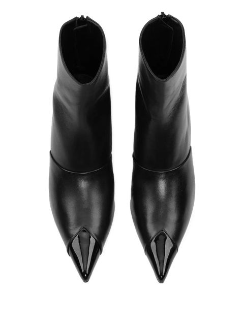 ROTATE BIRGER CHRISTENSEN pointed-toe leather boots - Black