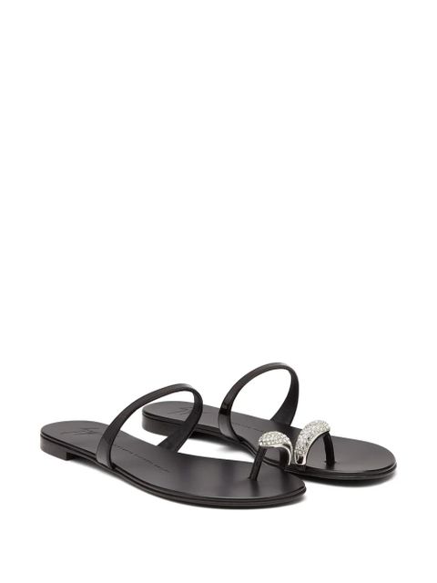 Giuseppe Zanotti Ring crystal-embellished sandals - Black - zdjęcie produktu nr 2