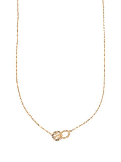 Tory Burch logo-charm chain necklace - Gold