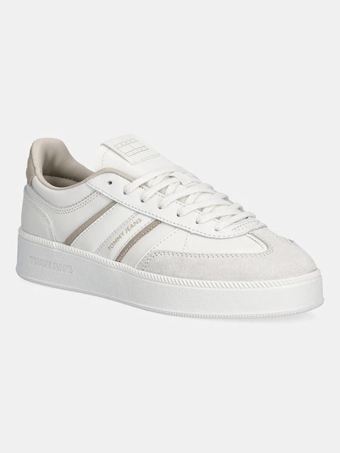 Tommy Jeans sneakersy THE GREENWICH EDGE FLATFORM damskie kolor biały EN0EN02900 - zdjęcie produktu nr 1