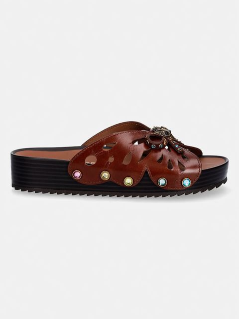 Kurt Geiger London klapki damskie skórzane Boho Butterfly Flat - zdjęcie produktu nr 1
